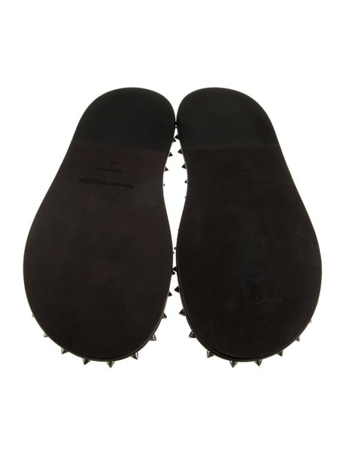 Alexander McQueen Leather Studded Accents Slides