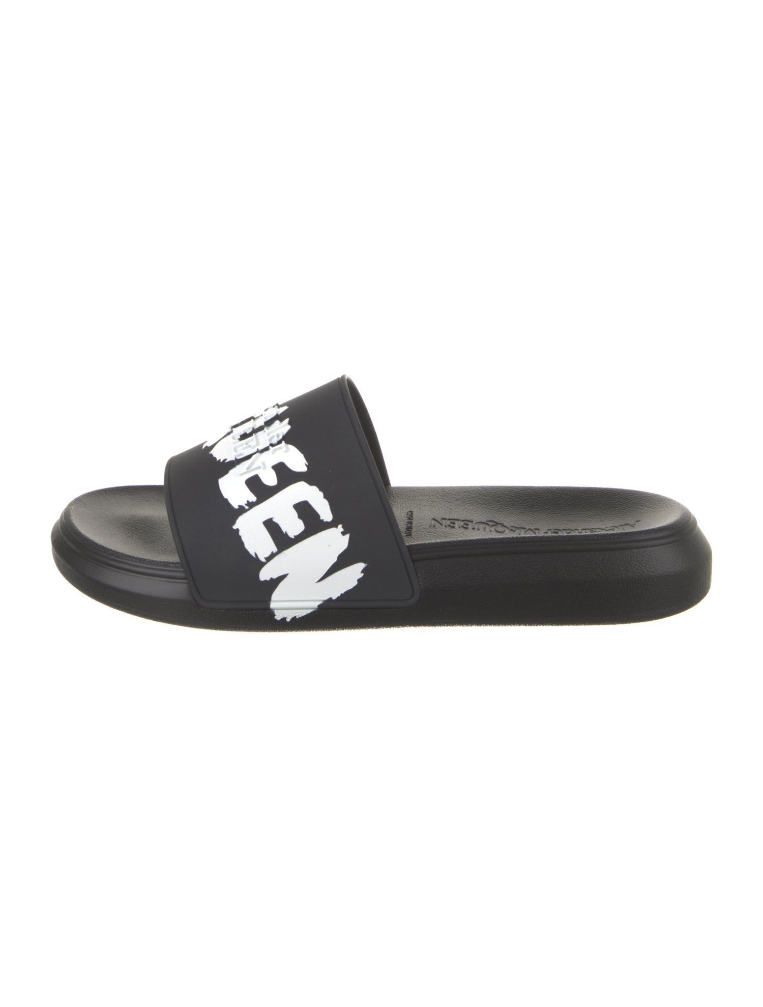 Alexander McQueen Rubber Graphic Print Slides