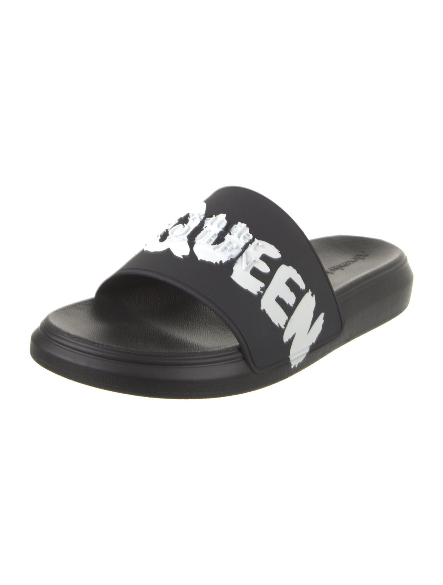 Alexander McQueen Rubber Graphic Print Slides