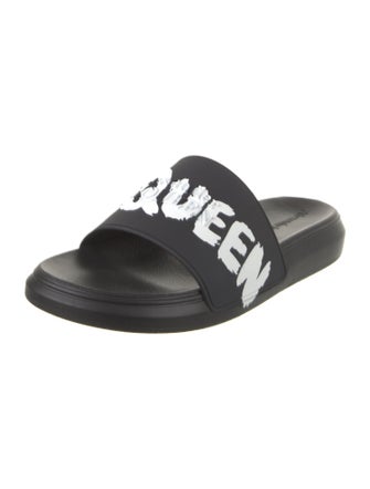 Alexander McQueen Rubber Graphic Print Slides