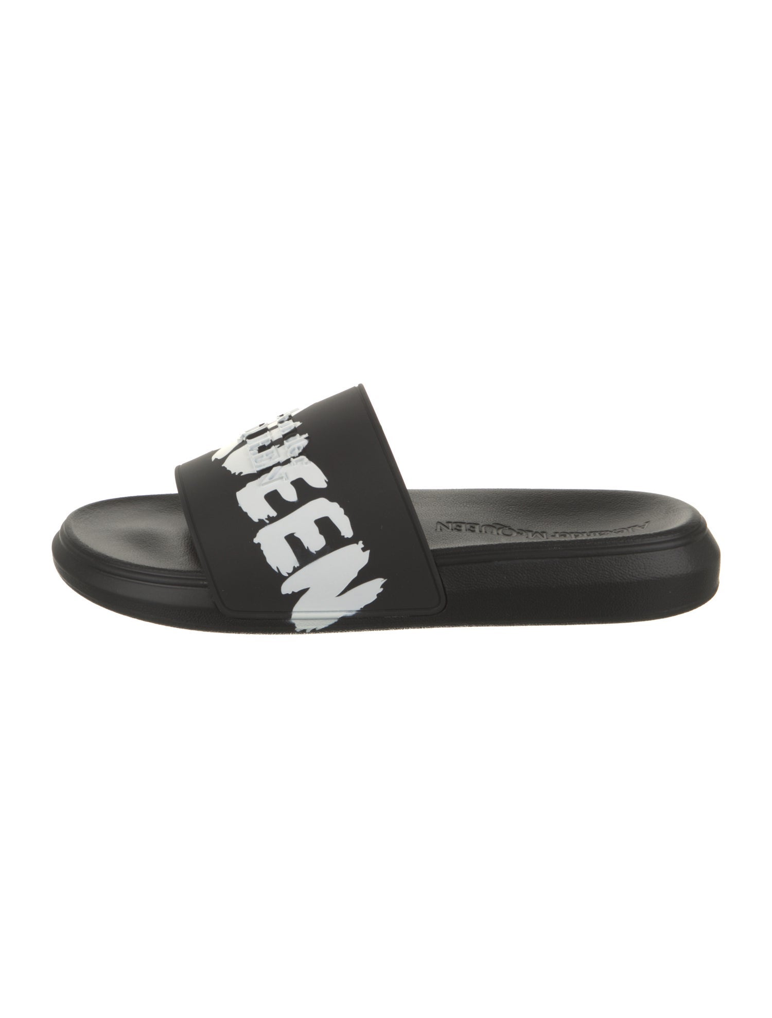 Alexander McQueen Rubber Graphic Print Slides
