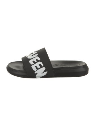 Alexander McQueen Rubber Graphic Print Slides
