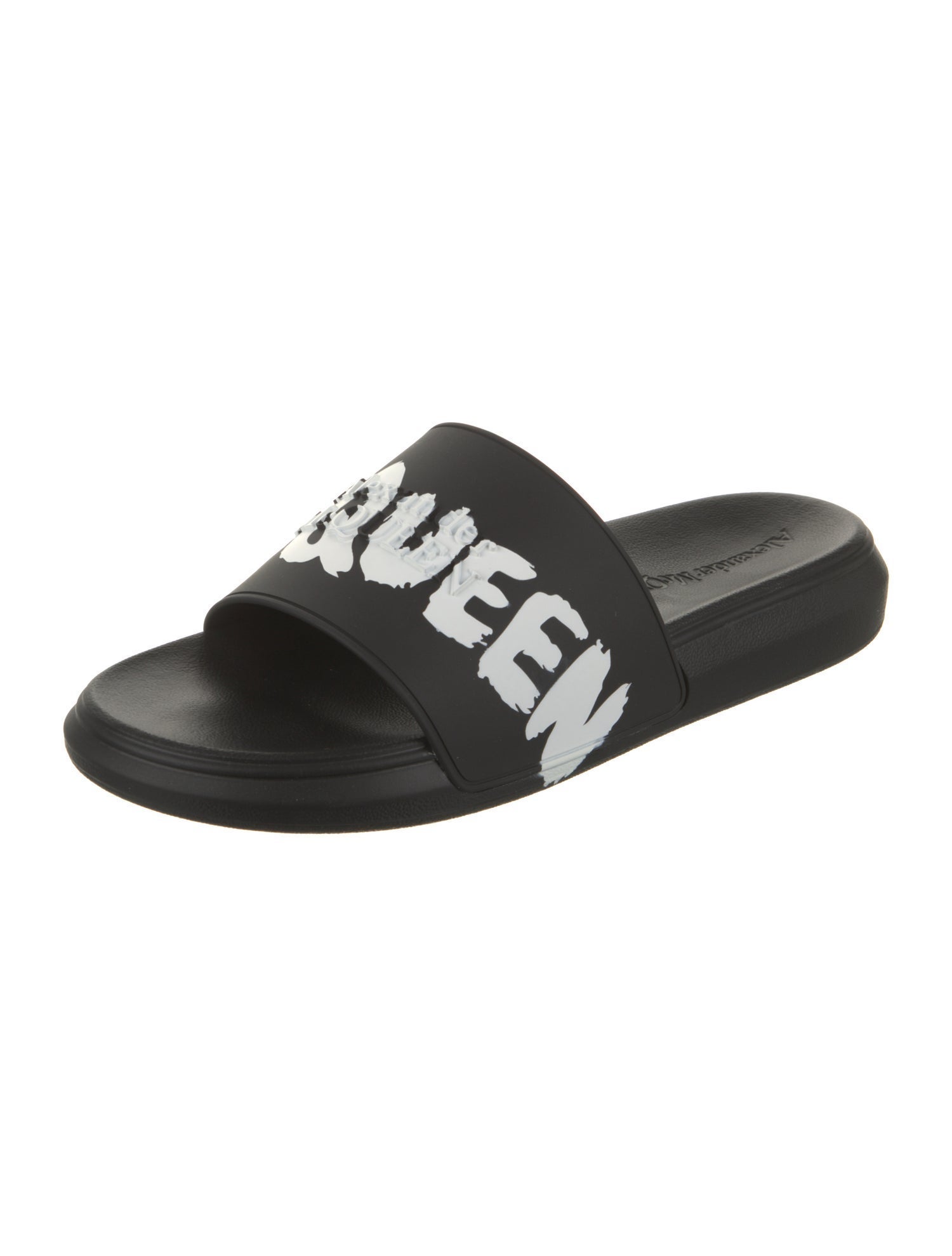 Alexander McQueen Rubber Graphic Print Slides