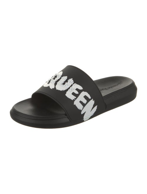 Alexander McQueen Rubber Graphic Print Slides