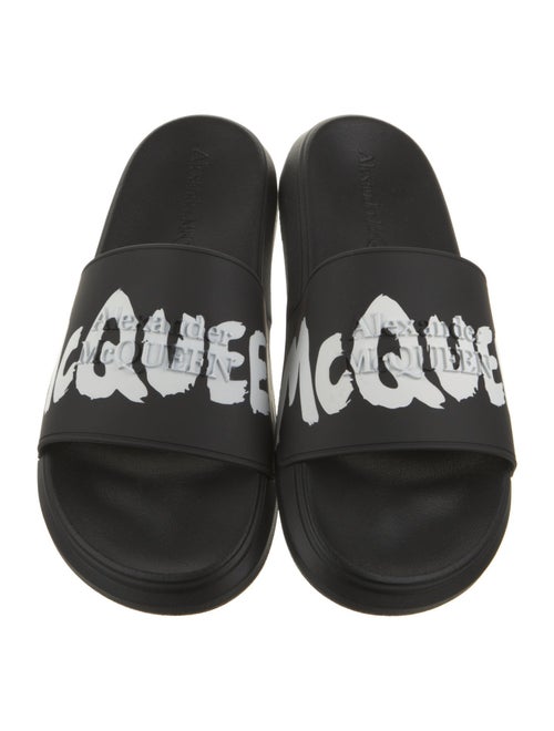 Alexander McQueen Rubber Graphic Print Slides