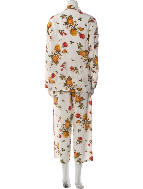 Alexander McQueen Silk Floral Print Pant Set