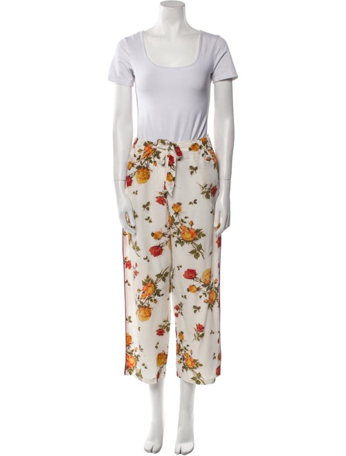 Alexander McQueen Silk Floral Print Pant Set