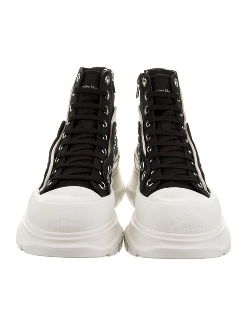 Alexander McQueen Canvas Lace-Up Boots
