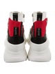 Alexander McQueen Canvas Colorblock Pattern Lace-Up Boots