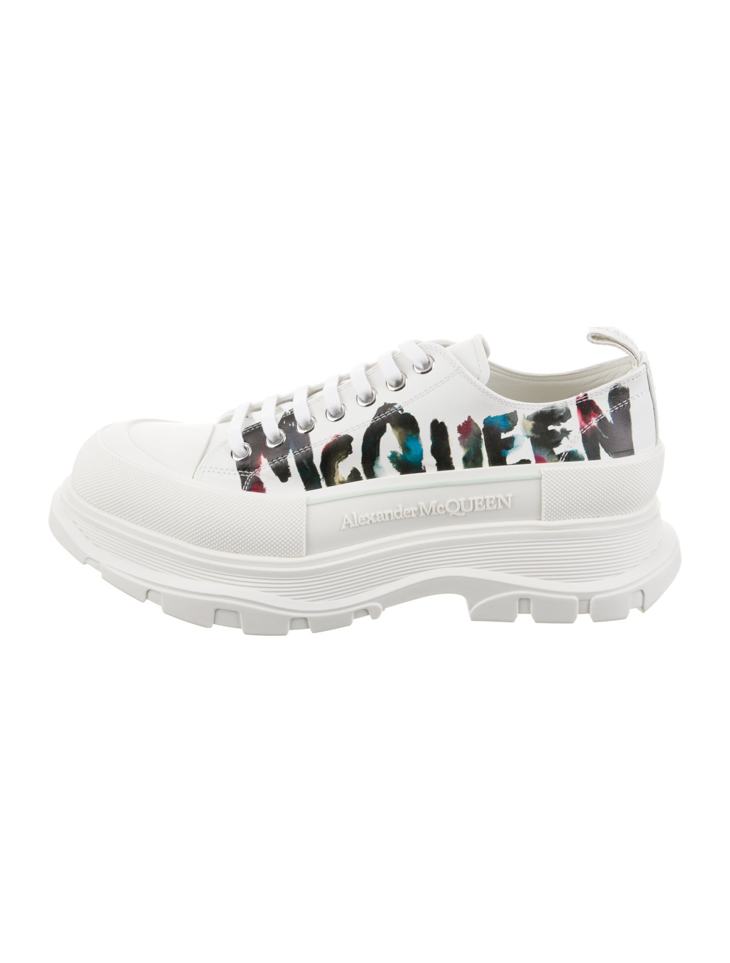 Alexander McQueen Leather Printed Sneakers