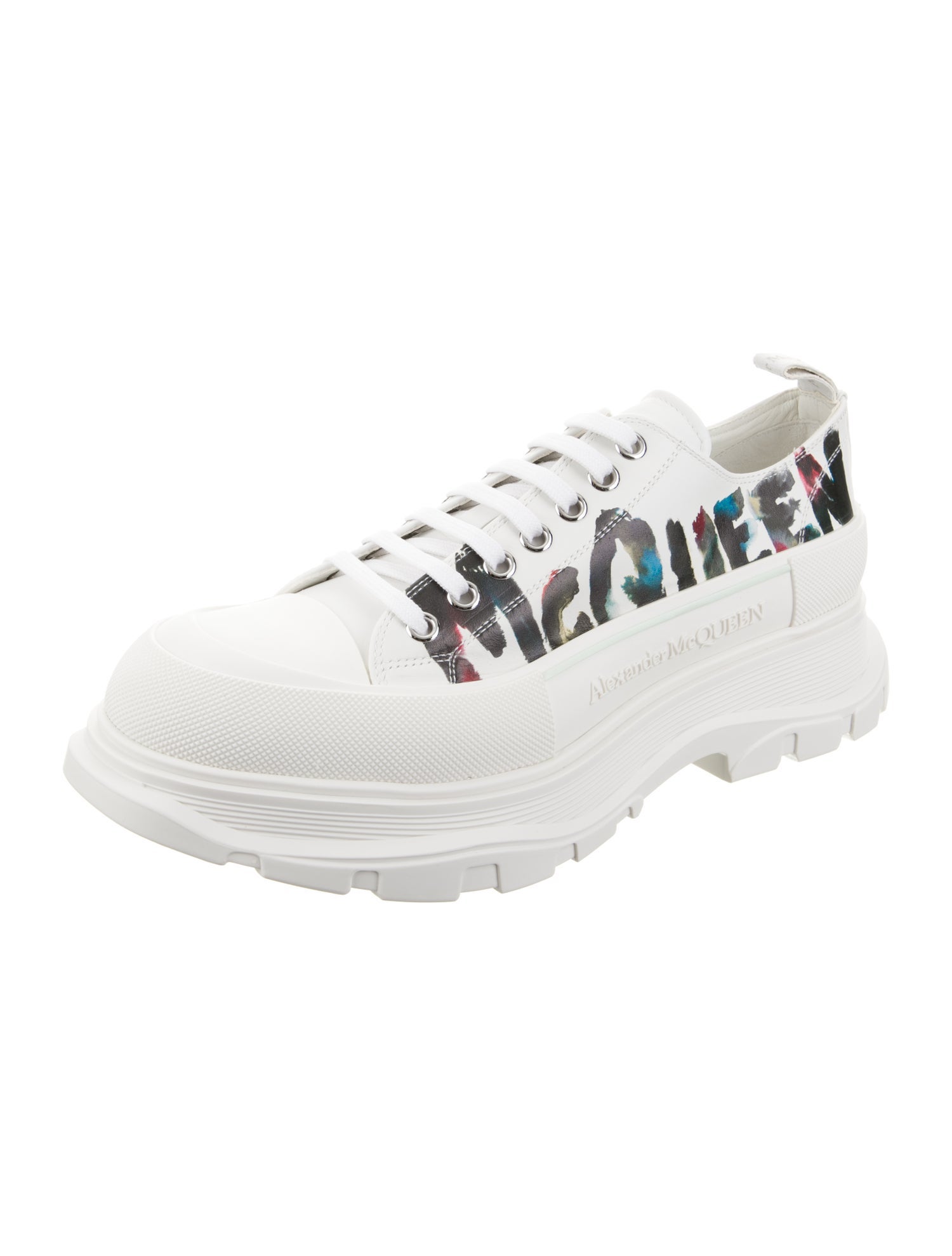 Alexander McQueen Leather Printed Sneakers