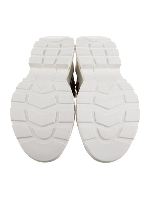 Alexander McQueen Canvas Colorblock Pattern Lace-Up Boots