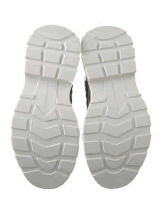 Alexander McQueen Canvas Colorblock Pattern Lace-Up Boots