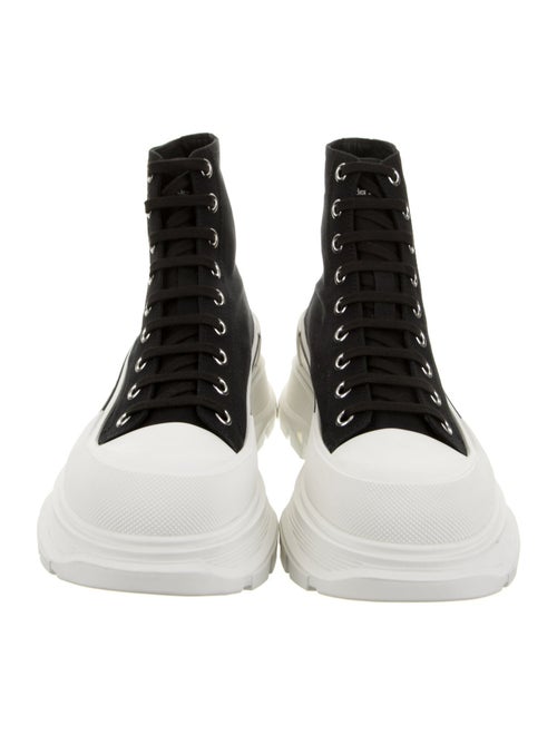 Alexander McQueen Canvas Lace-Up Boots