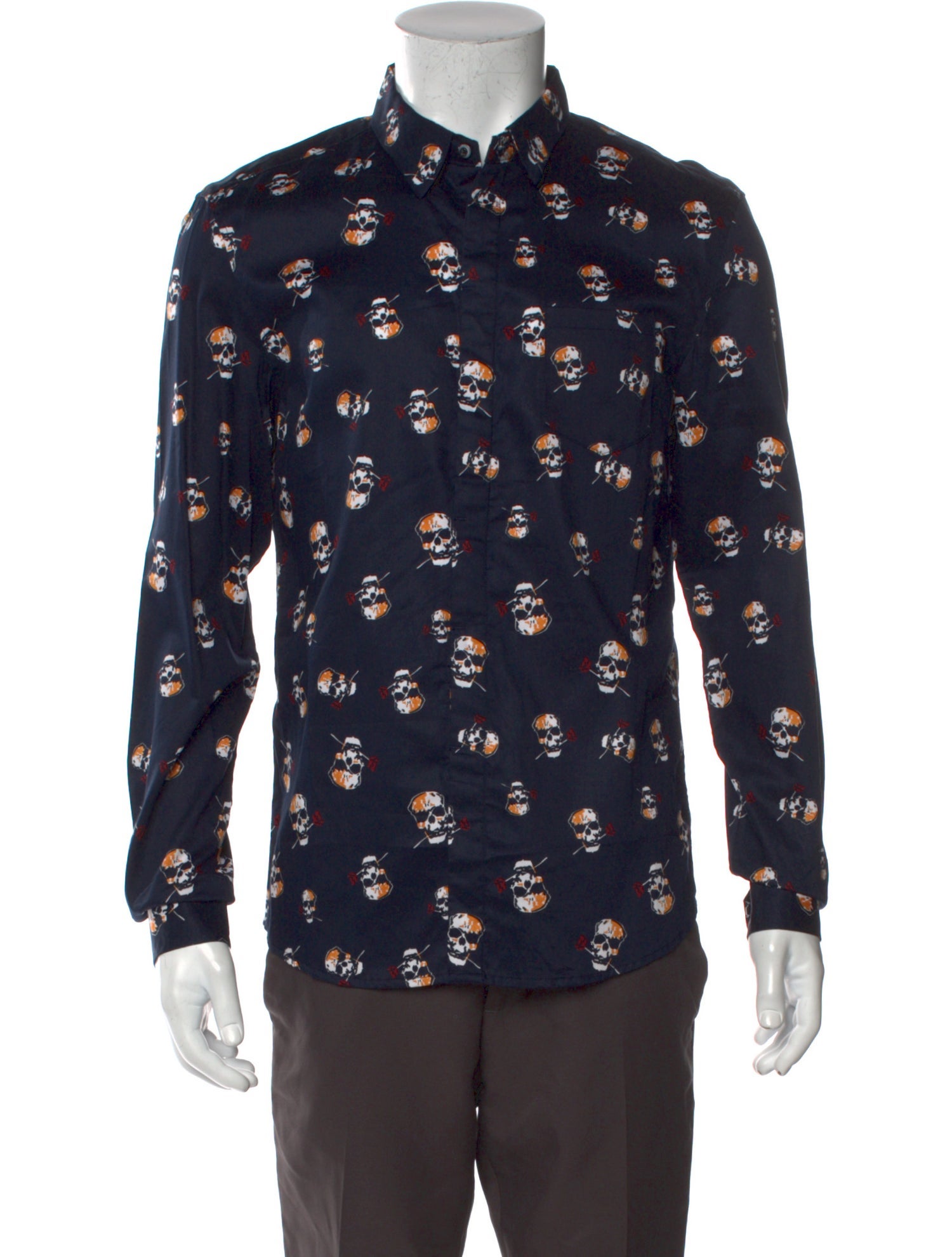 Alexander McQueen Printed Long Sleeve Dress Shirt