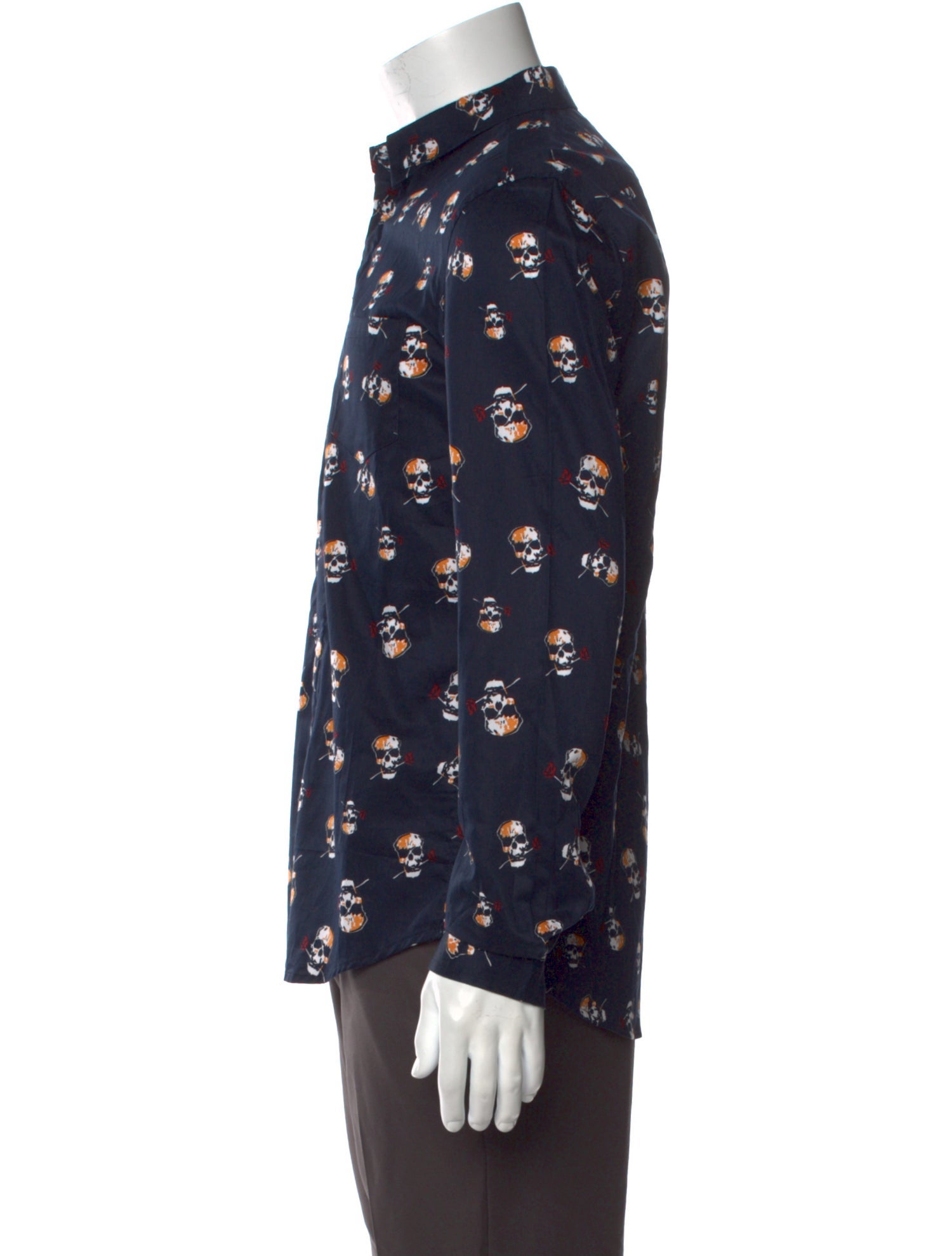 Alexander McQueen Printed Long Sleeve Dress Shirt