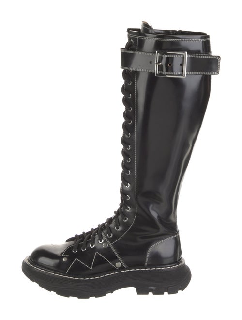 Alexander McQueen Leather Combat Boots