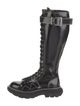 Alexander McQueen Leather Combat Boots