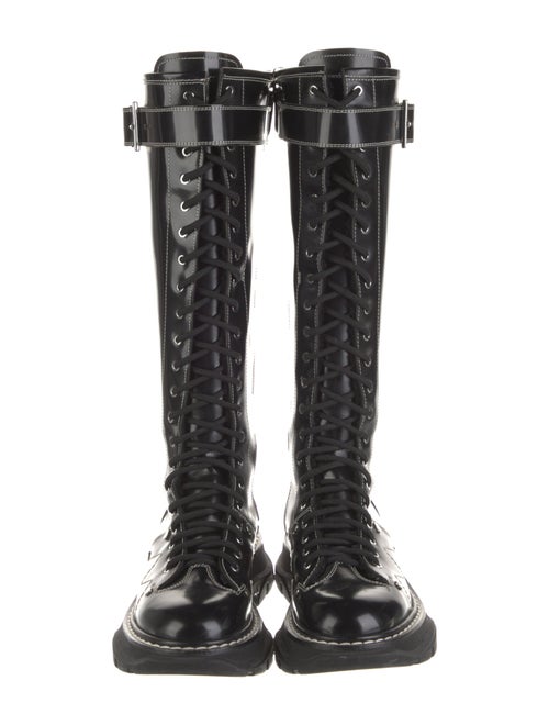 Alexander McQueen Leather Combat Boots