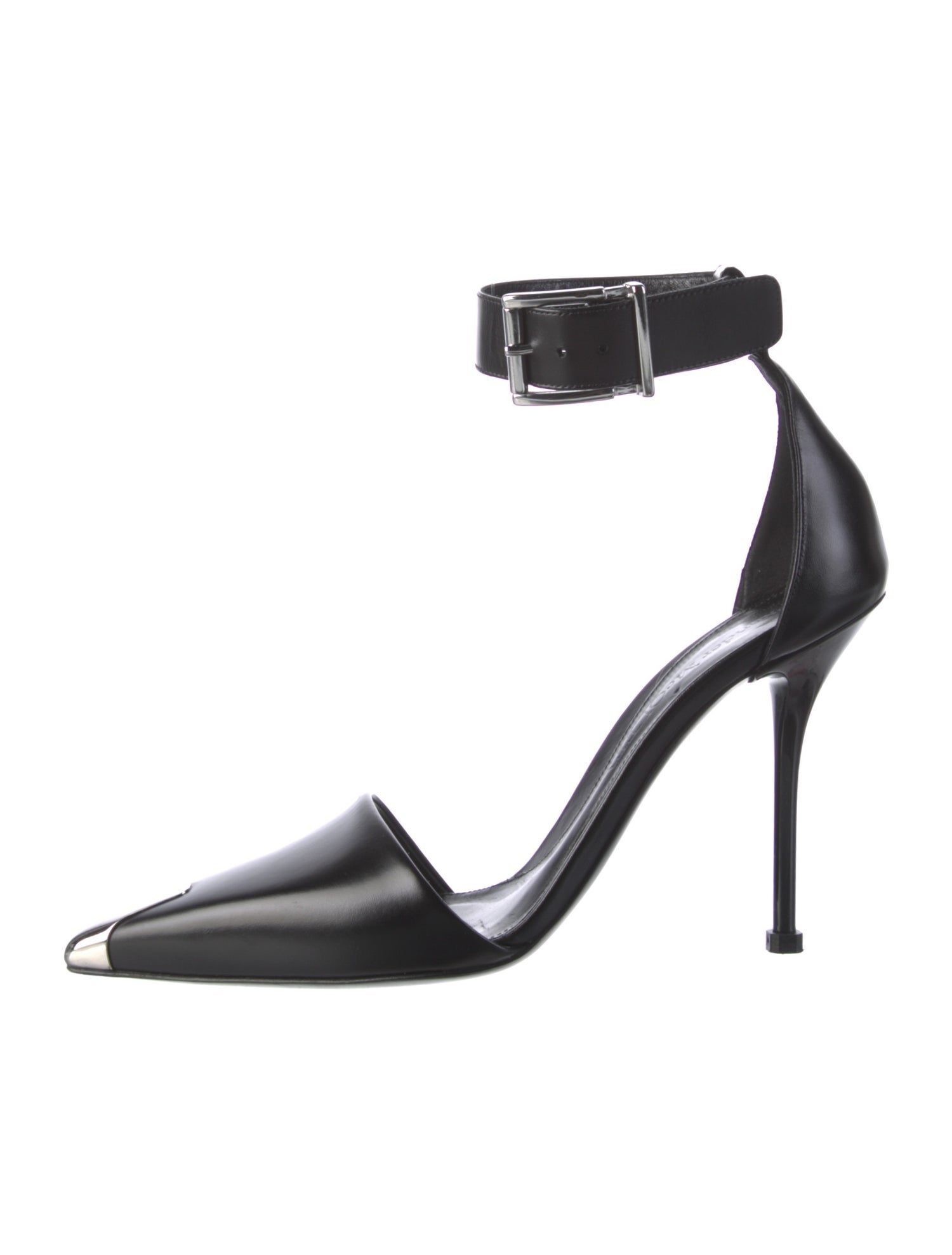 Alexander McQueen Leather D'Orsay Pumps