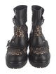 Alexander McQueen Leather Lasercut Accents Boots