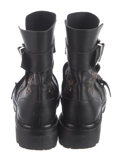 Alexander McQueen Leather Lasercut Accents Boots
