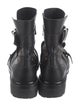 Alexander McQueen Leather Lasercut Accents Boots