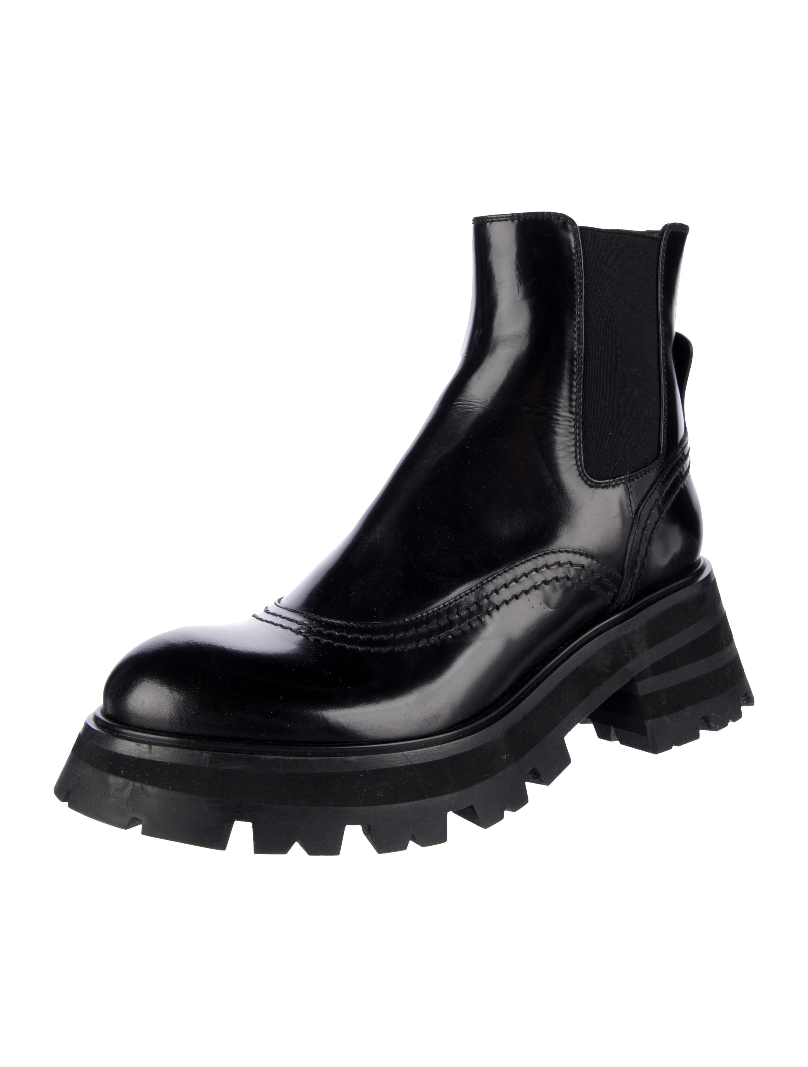 Alexander McQueen Leather Chelsea Boots