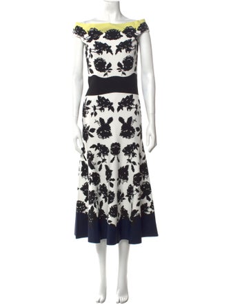 Alexander McQueen Floral Print Long Dress