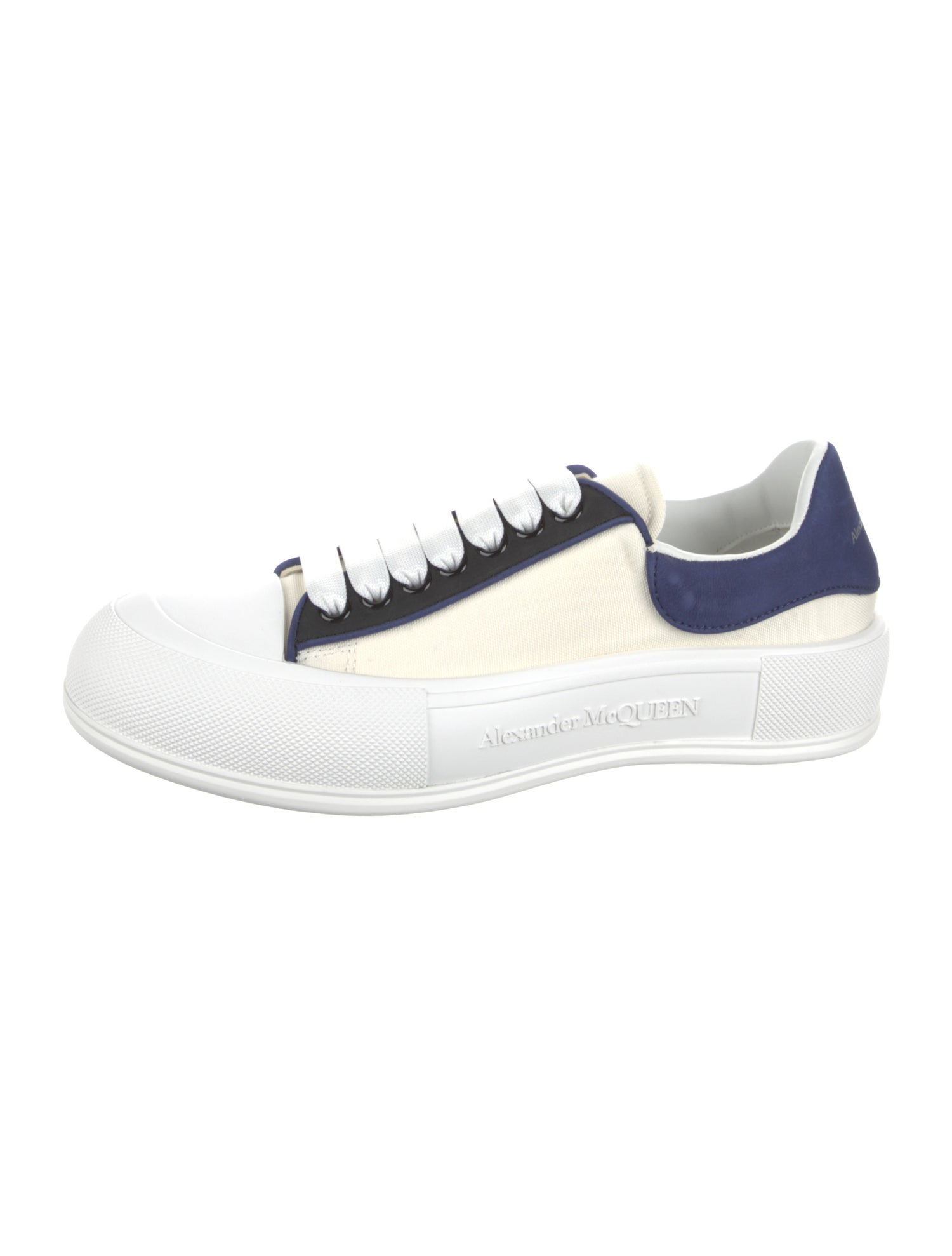 Alexander McQueen Canvas Colorblock Pattern Athletic Sneakers