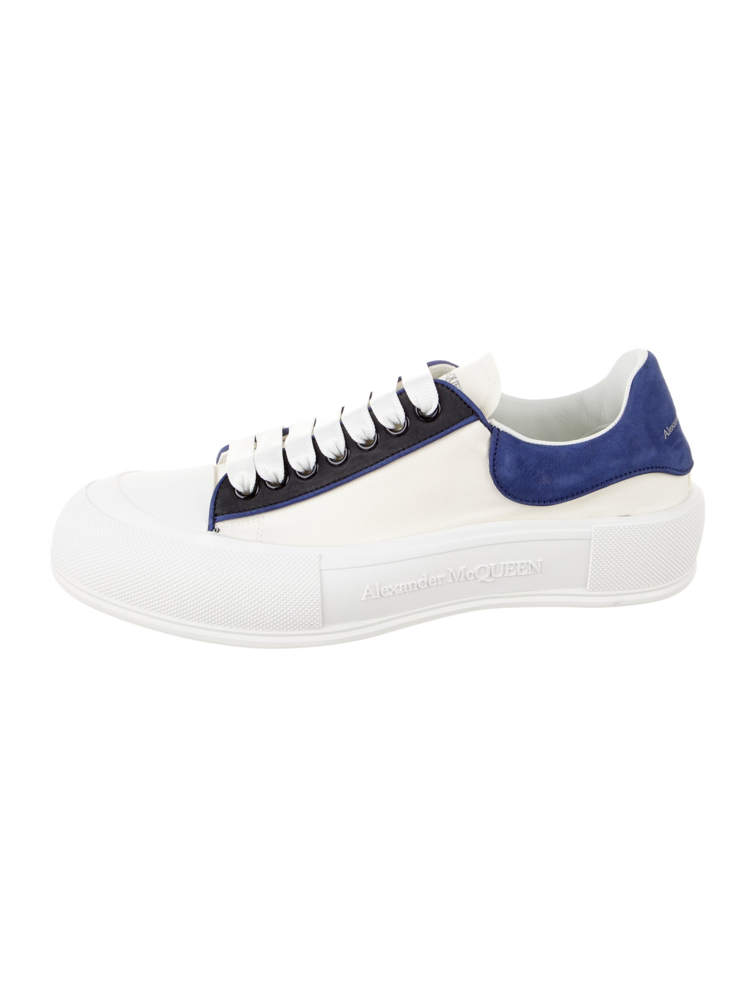 Alexander McQueen Canvas Colorblock Pattern Sneakers