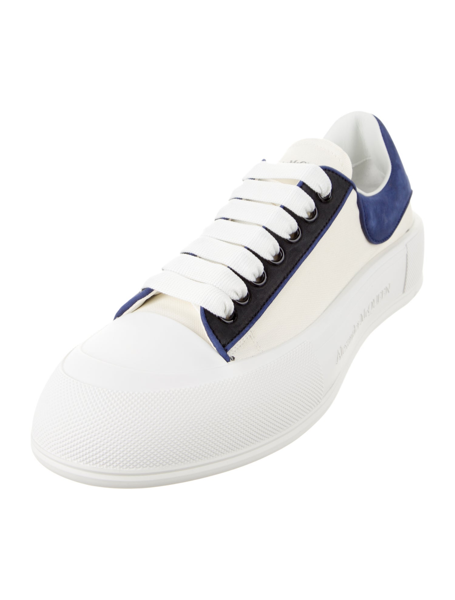 Alexander McQueen Canvas Colorblock Pattern Sneakers