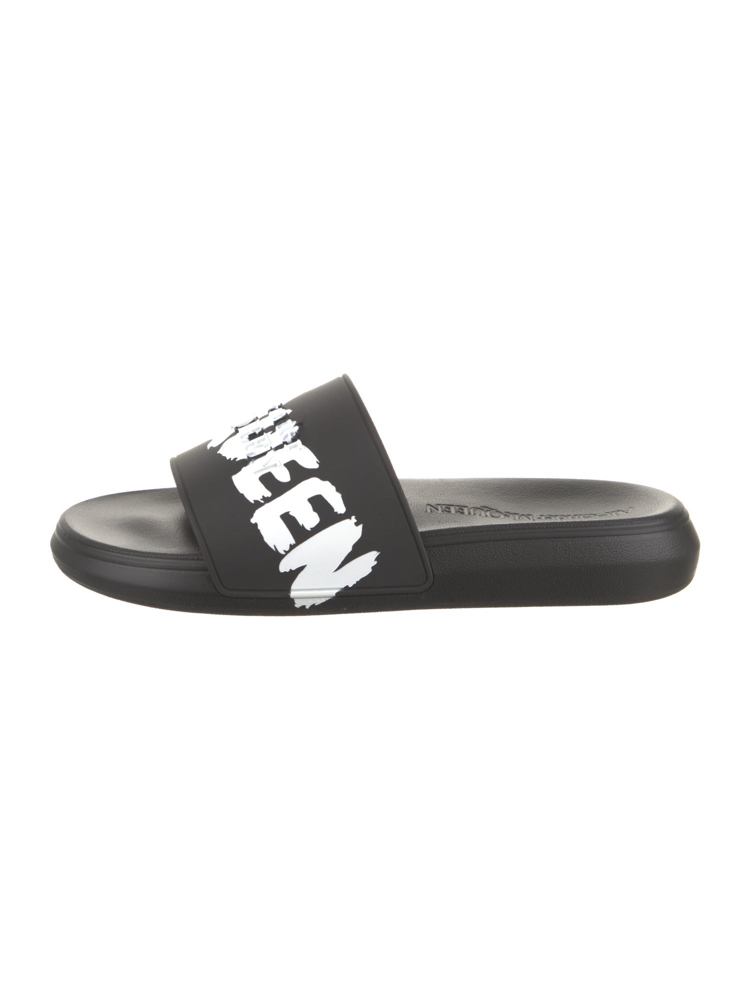 Alexander McQueen Rubber Graphic Print Slides