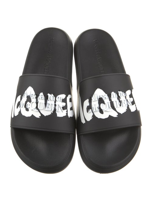 Alexander McQueen Rubber Graphic Print Slides