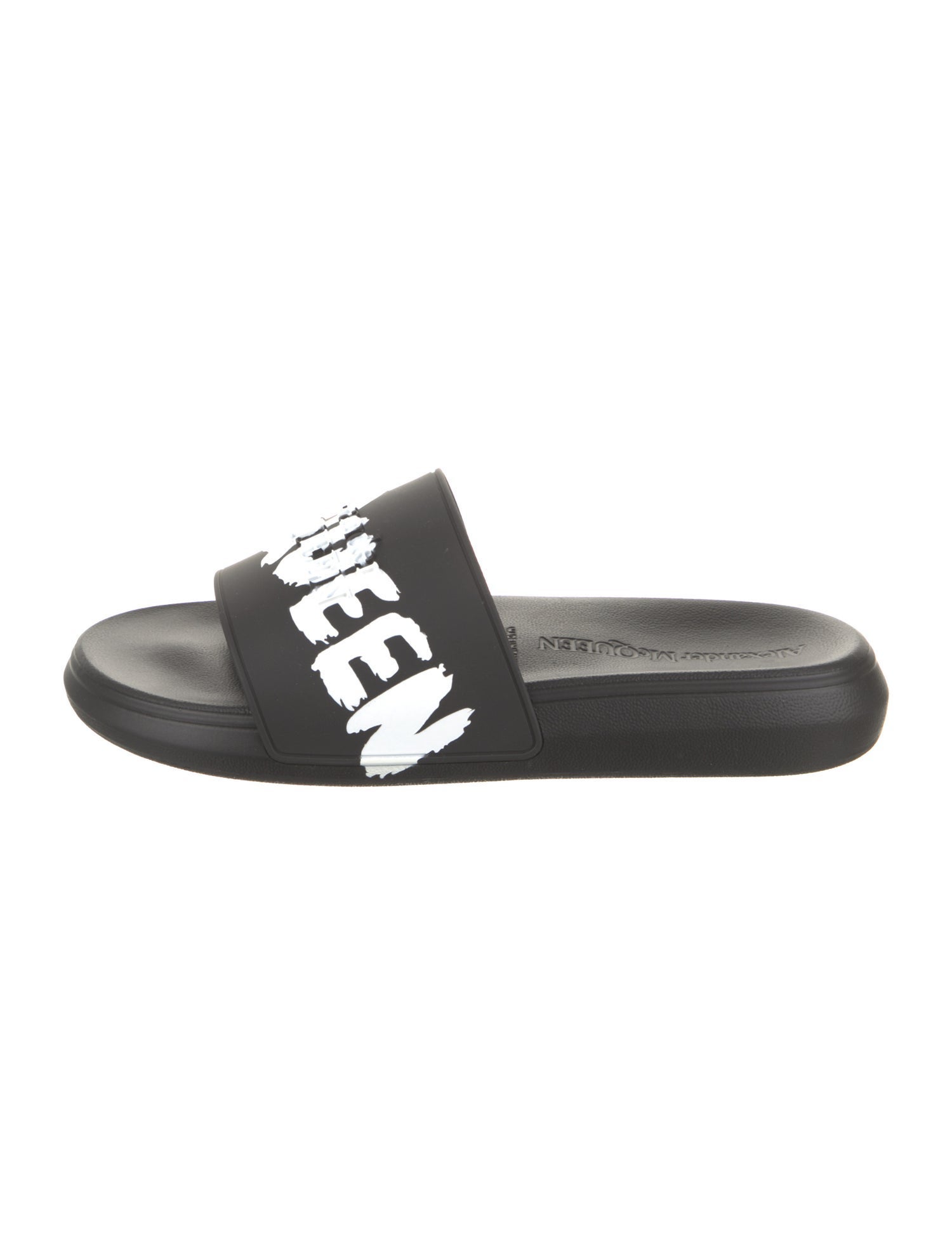 Alexander McQueen Rubber Graphic Print Slides
