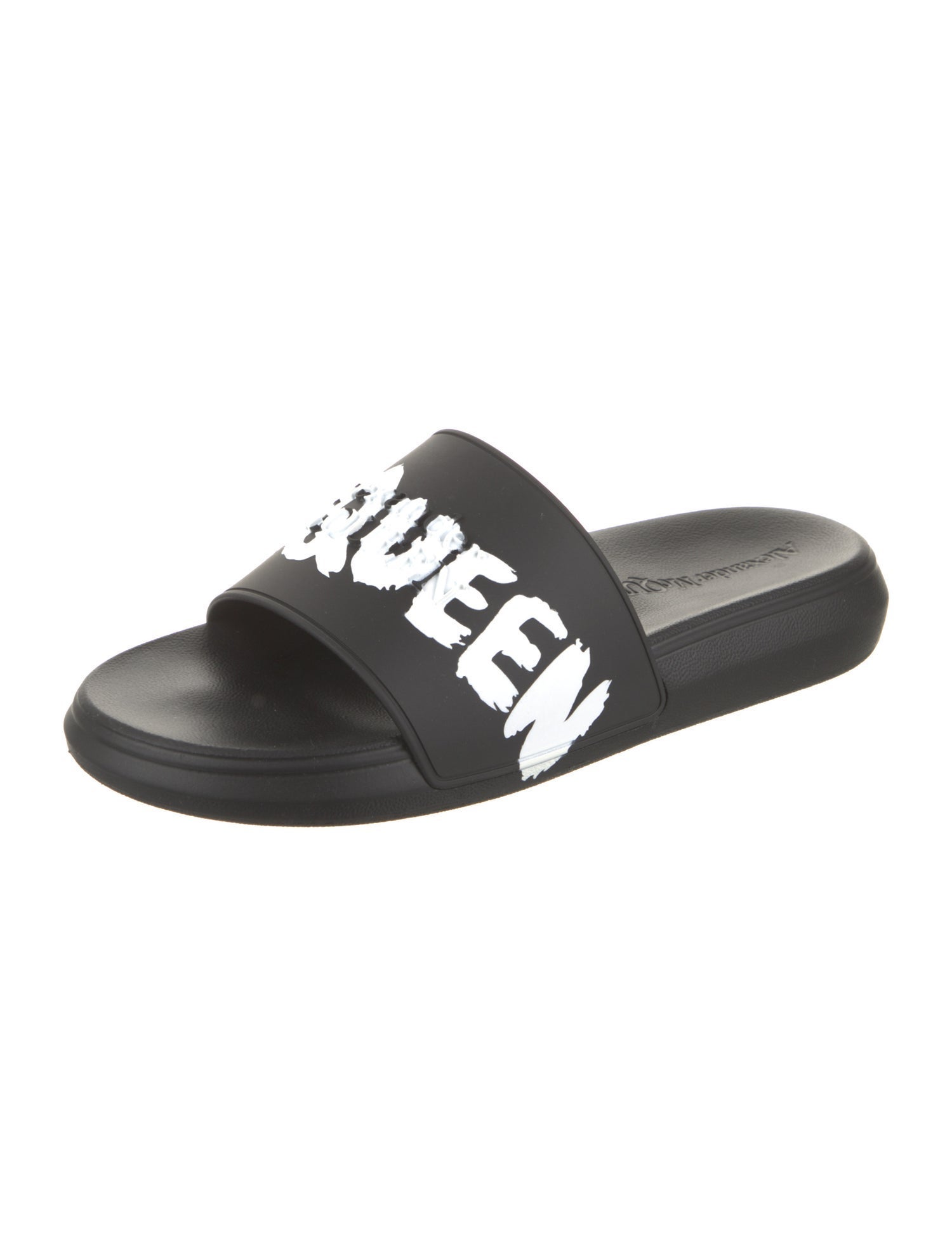 Alexander McQueen Rubber Graphic Print Slides