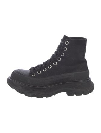 Alexander McQueen Canvas Combat Boots