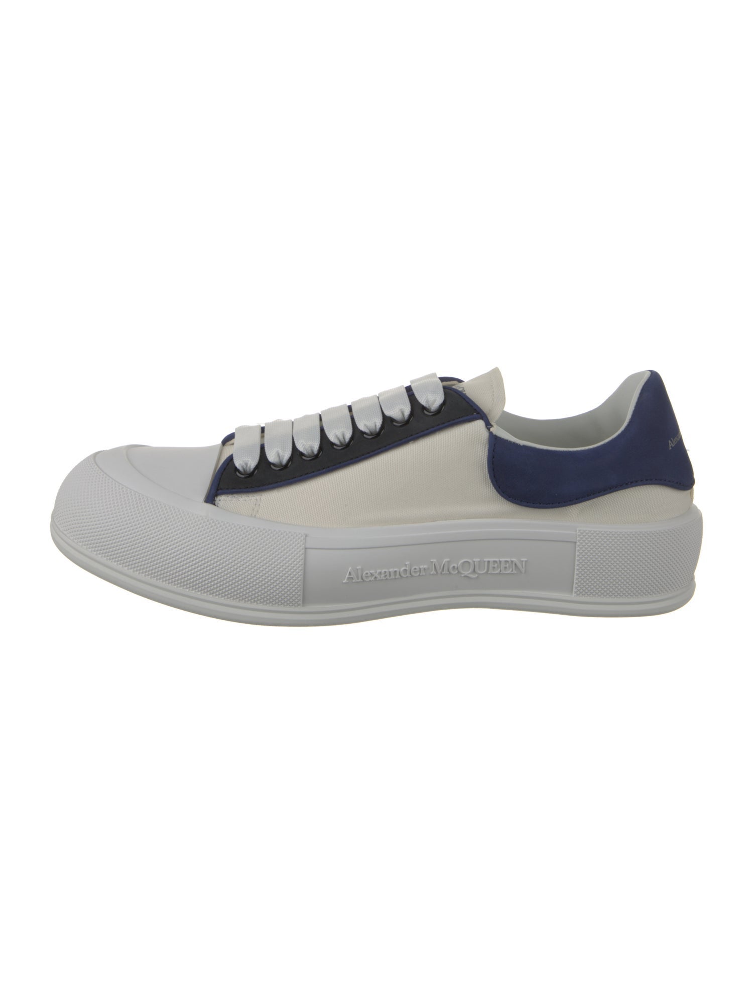 Alexander McQueen Canvas Colorblock Pattern Athletic Sneakers