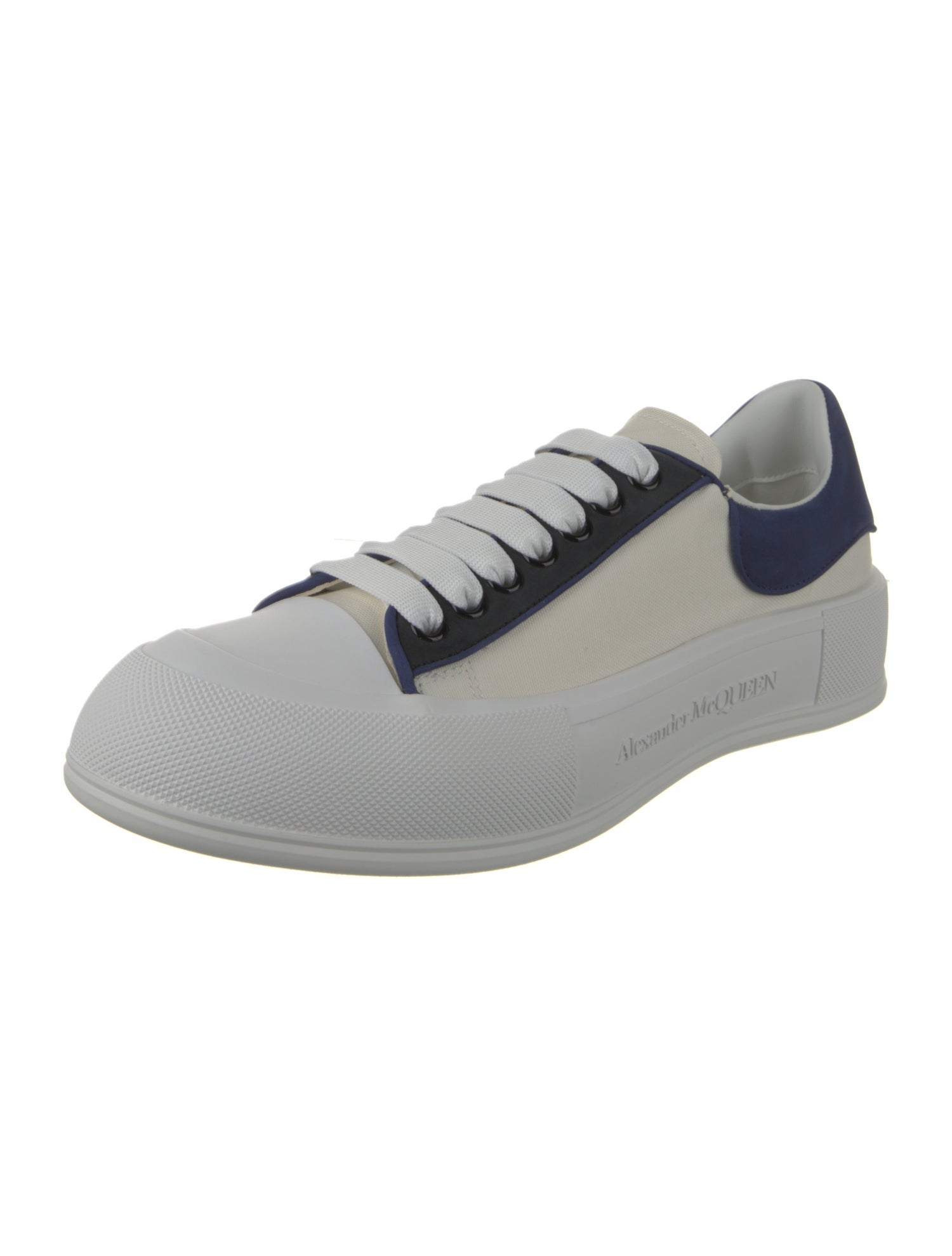 Alexander McQueen Canvas Colorblock Pattern Athletic Sneakers