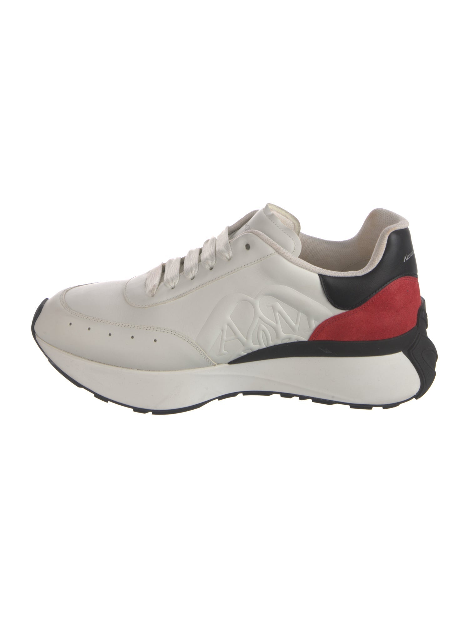 Alexander McQueen Leather Printed Athletic Sneakers