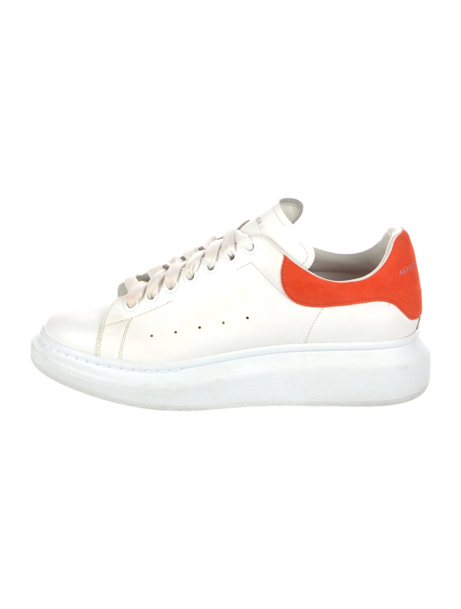 Alexander McQueen Leather Colorblock Pattern Sneakers