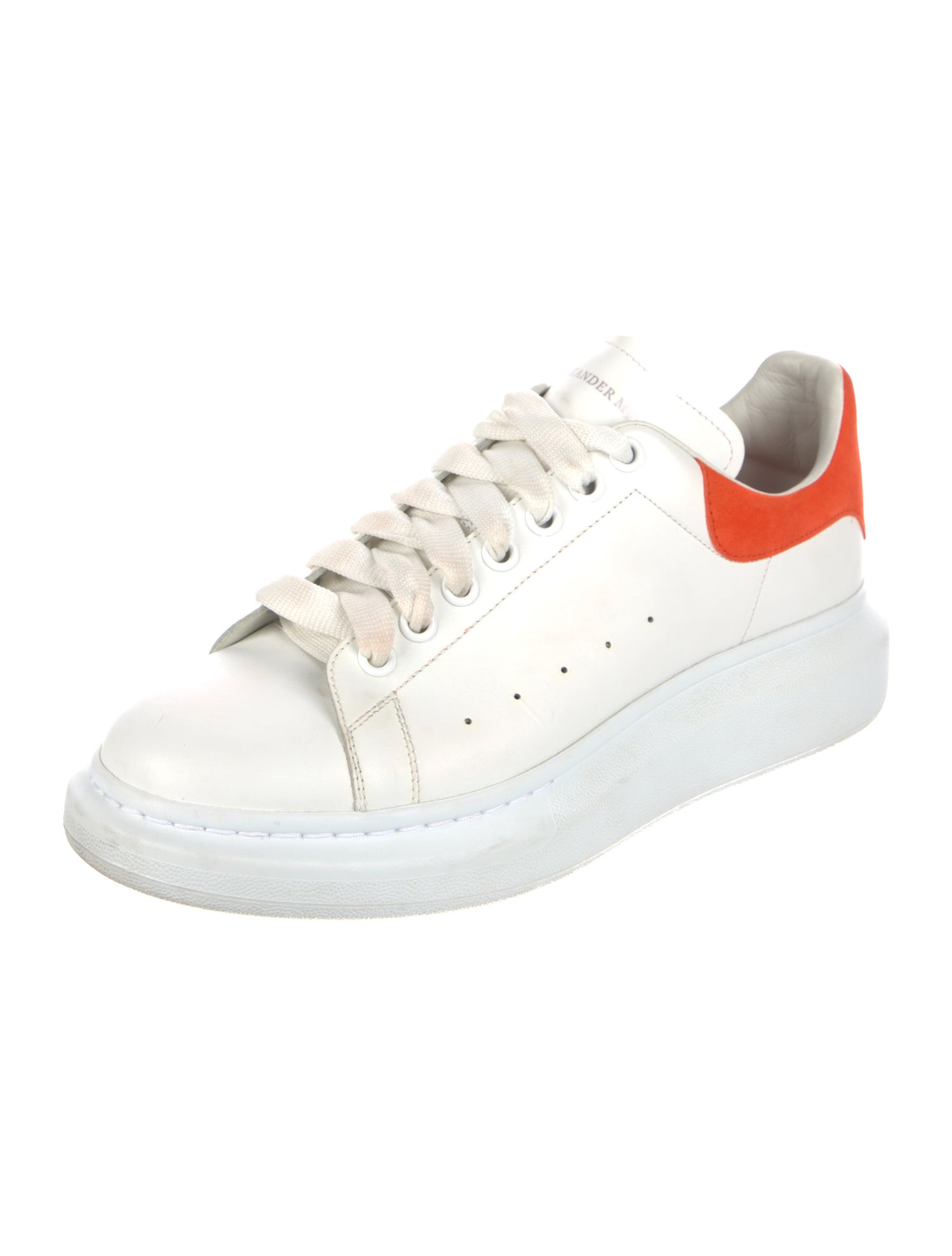 Alexander McQueen Leather Colorblock Pattern Sneakers