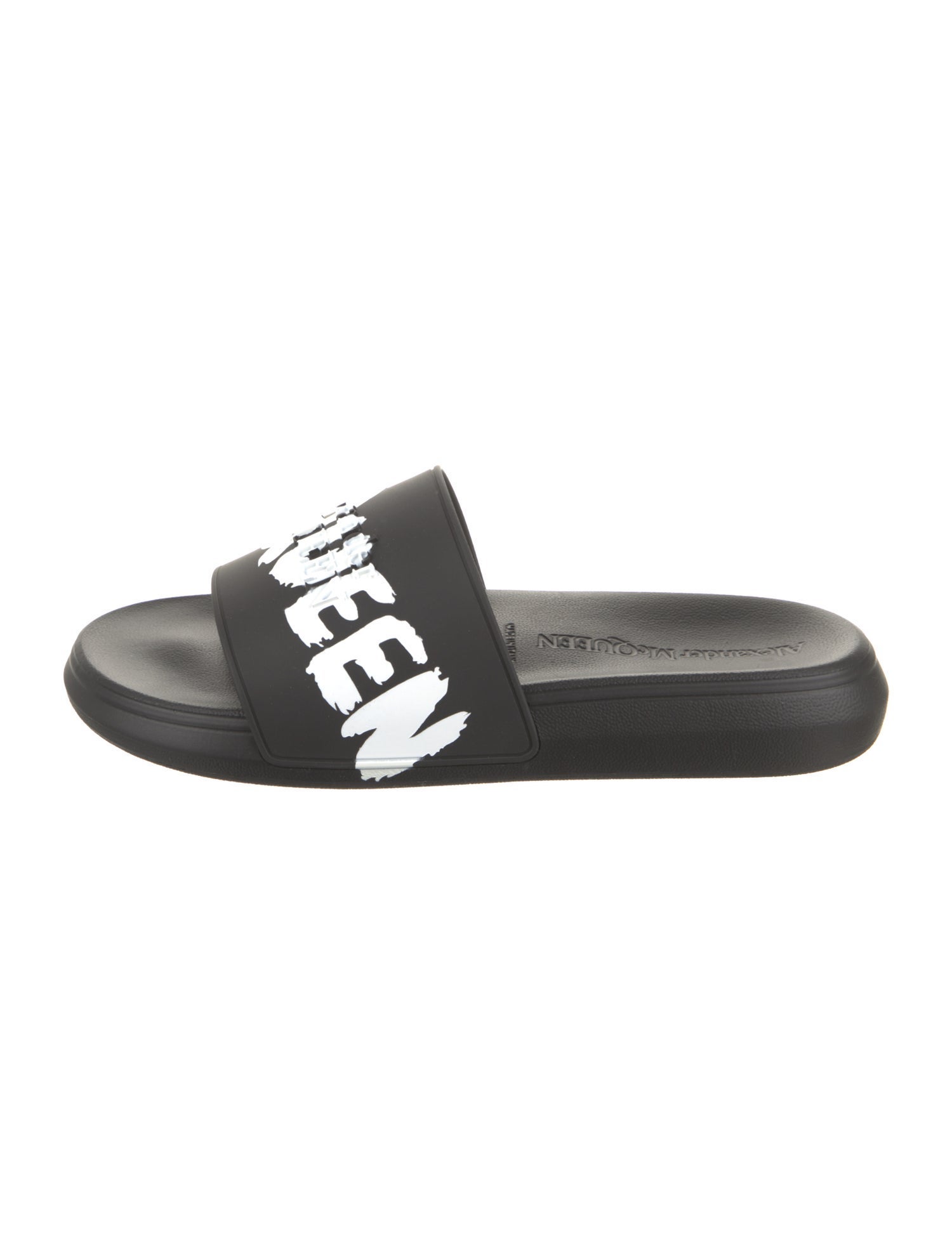 Alexander McQueen Rubber Graphic Print Slides