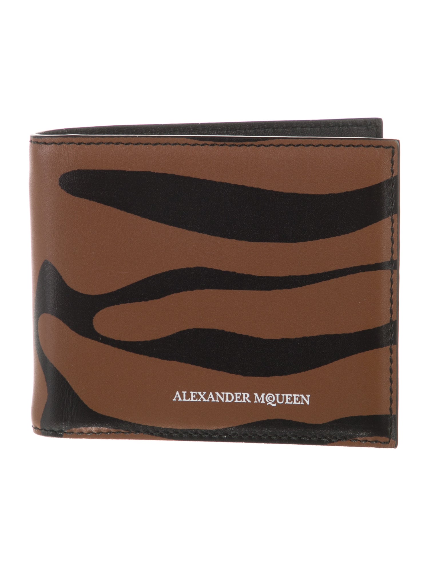 Alexander McQueen Leather Printed Bifold Wallet