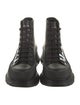 Alexander McQueen Leather Graphic Print Hiking Boots