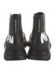 Alexander McQueen Leather Graphic Print Hiking Boots