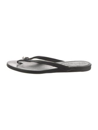Alexander McQueen Leather Flip Flops