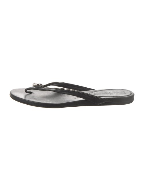 Alexander McQueen Leather Flip Flops
