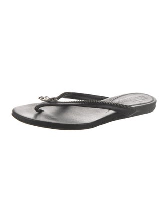 Alexander McQueen Leather Flip Flops