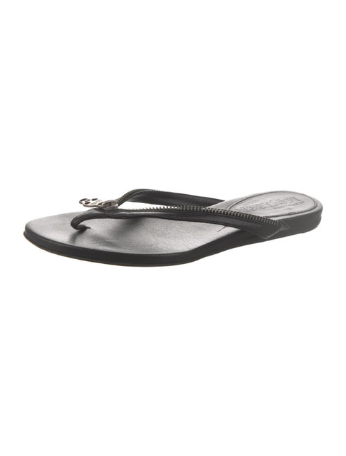 Alexander McQueen Leather Flip Flops